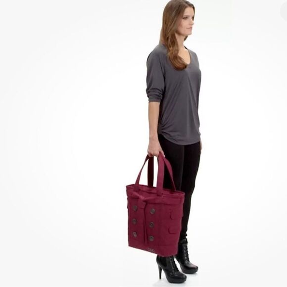 OGIO Burgundy Ladies Function Fashionable Hampton’s Padded Laptop Tote Bag - Picture 2 of 6